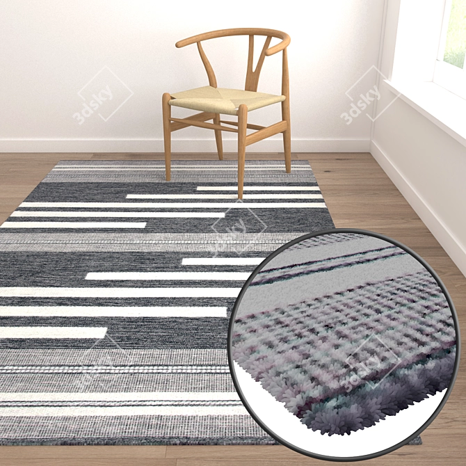 Luxury Carpet Set for Stunning Interiors 3D model image 5