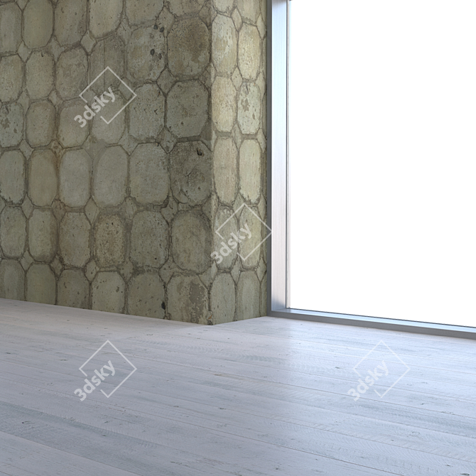 Seamless Concrete Tile 3D model image 3