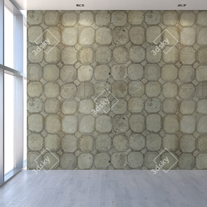 Seamless Concrete Tile 3D model image 5