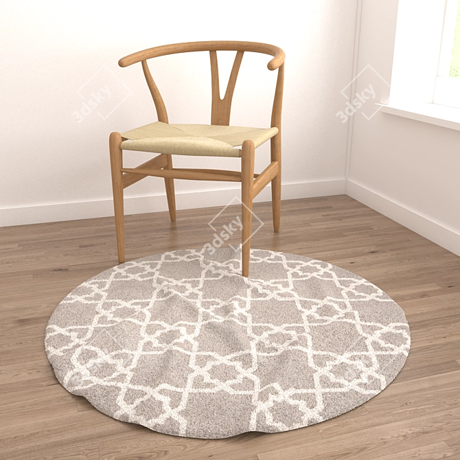 Versatile Round Carpets Set 3D model image 4