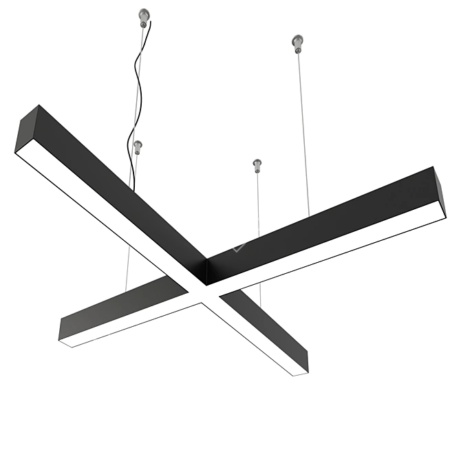 Title: Bone Light Cross with OM Symbol 3D model image 1