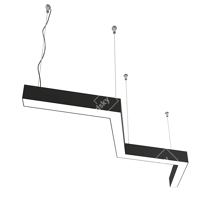 Zigzag Segment for 500mm Bone Light 3D model image 1