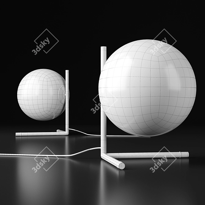 Modern LED Table Lamp 3D model image 2