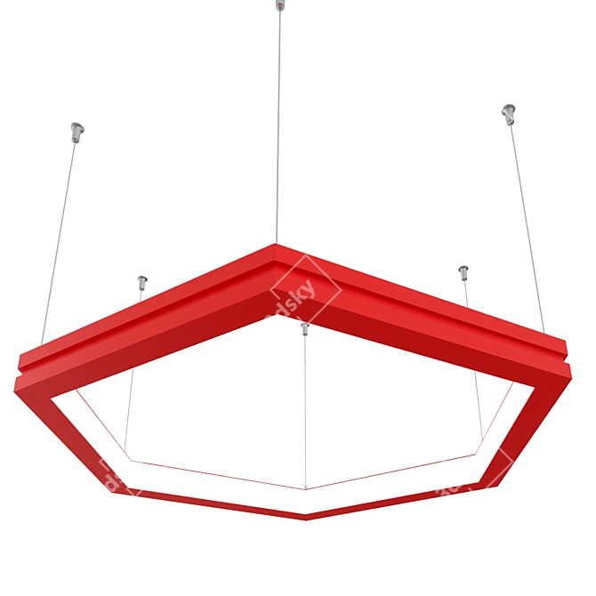 Hexagonal Bone Light 3D model image 2