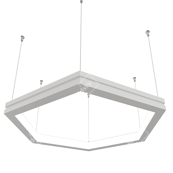 Hexagonal Bone Light 3D model image 3