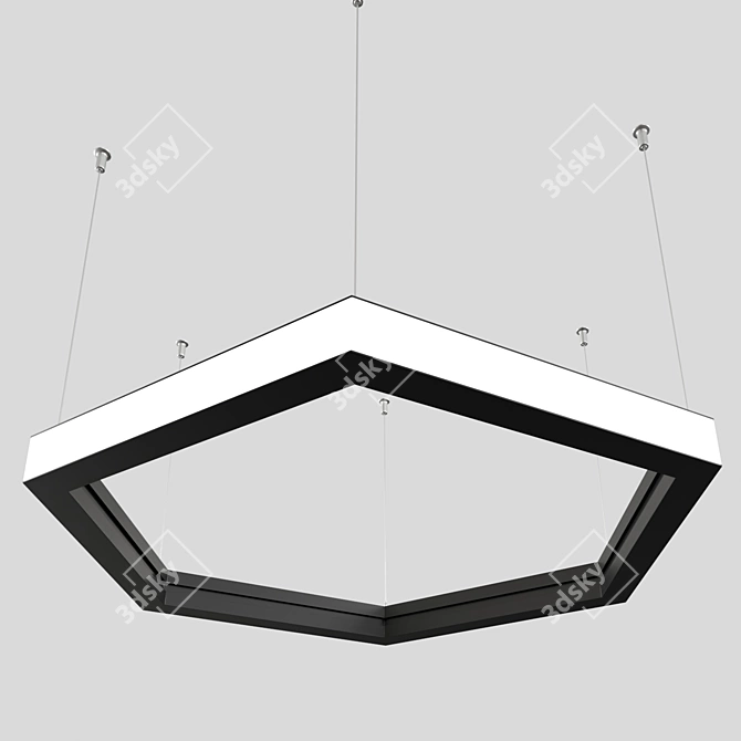 Hexagon Outdoor Bone Light 3D model image 1