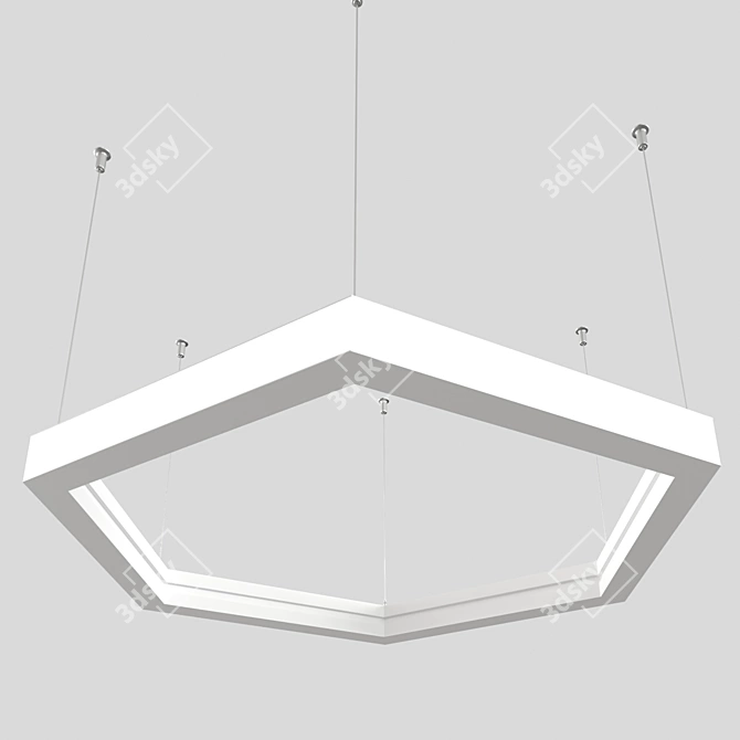 Hexagon Outdoor Bone Light 3D model image 3