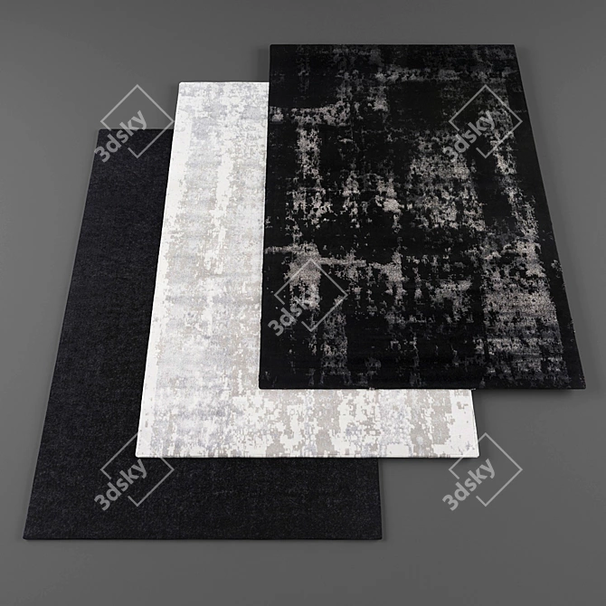 Modern Rugs Set: High-Resolution Textures 3D model image 1