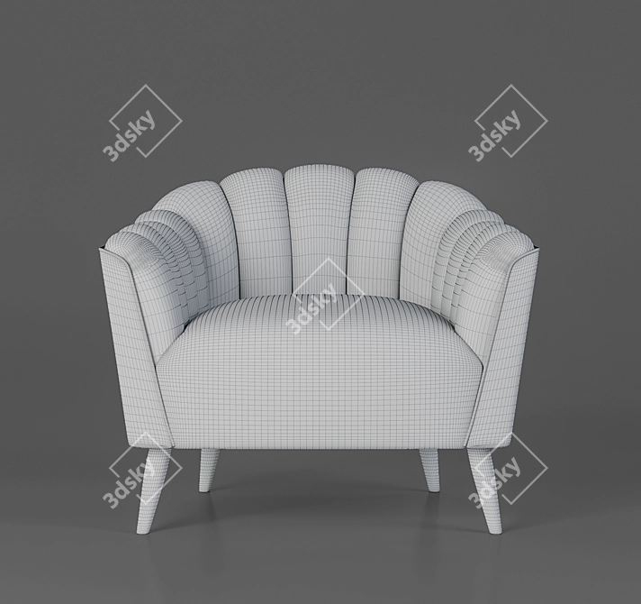 Modern Comfort Armchair 3D model image 4