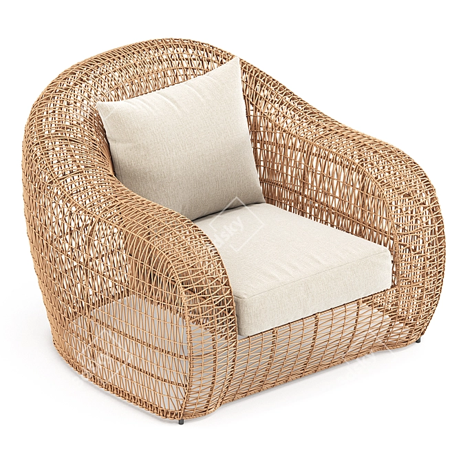 Balou Lounge Chair: Stylish and Comfortable 3D model image 4