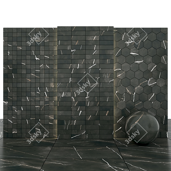 QSO Black Marble: Stunningly Realistic Tiles 3D model image 3