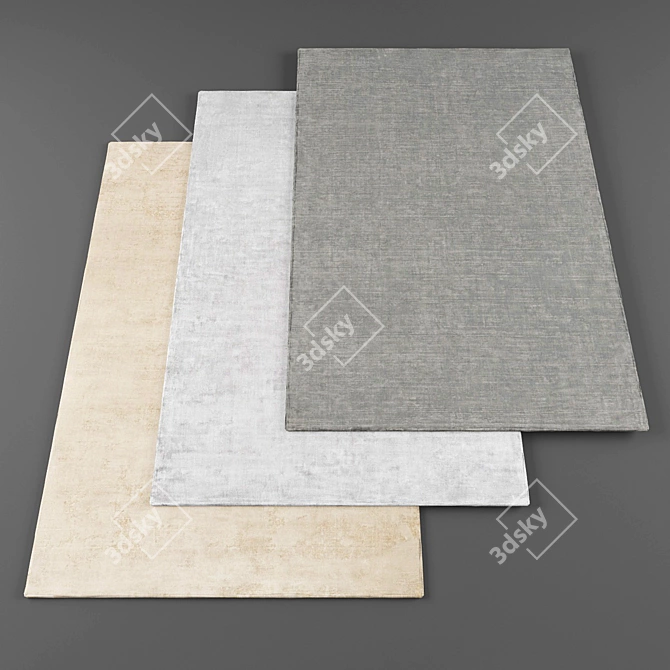 High-Resolution Rugs Set 3D model image 1