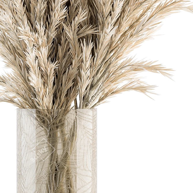 Elegant Pampas Bouquet 3D model image 4