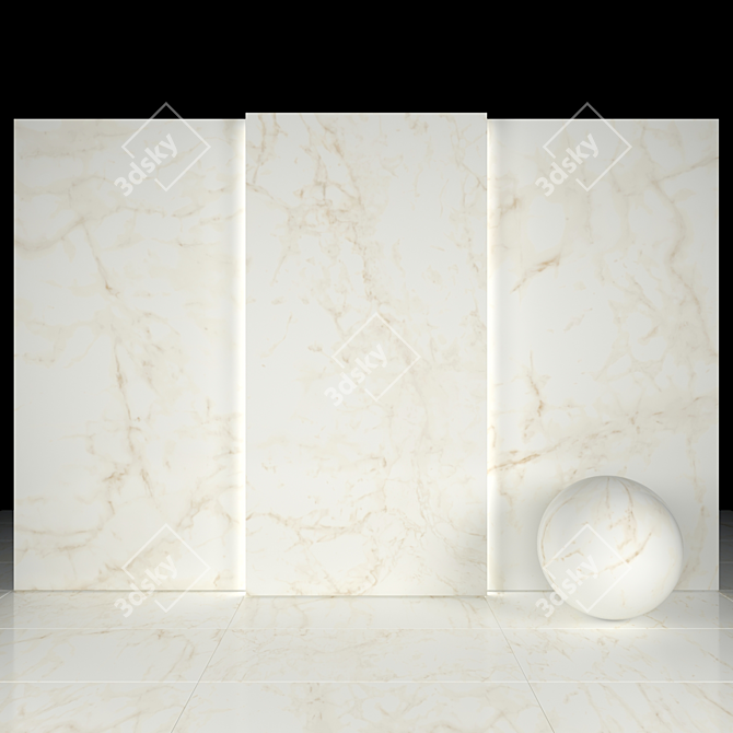 Elegant Calacatta: Deluxe Texture Collection 3D model image 2