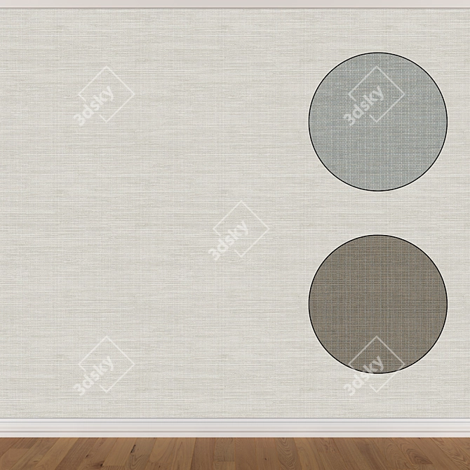 Seamless Wallpaper Set 1628 (3 Colors) 3D model image 1