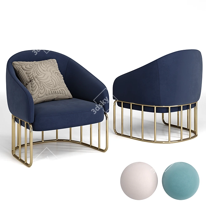 Modern Elegance: LIANG&EIMIL Boston Chair 3D model image 1