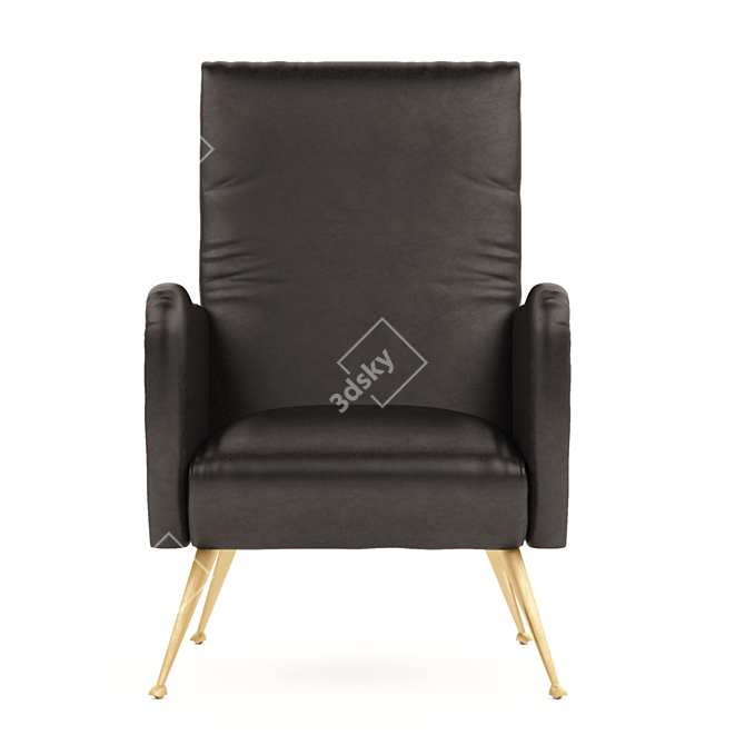 Luxury Turin Leather Chair | Realistic Model 3D model image 3