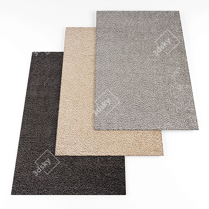 Diverse Rug Collection: 6 Textures 3D model image 1
