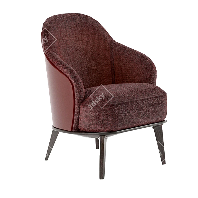 Contemporary Millennial Armchair 3D model image 1