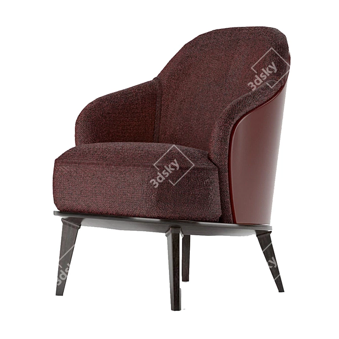 Contemporary Millennial Armchair 3D model image 4