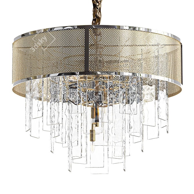 Elegant Mesh Chandelier - GENIA 3D model image 1