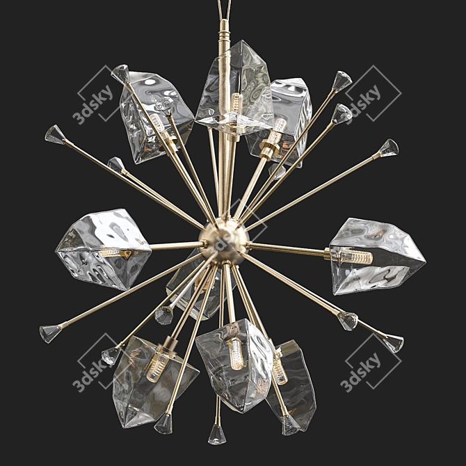 Ice Crystal Chandelier 3D model image 1
