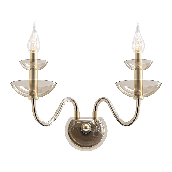 Title: Classical Gold Wall Sconce 3D model image 1