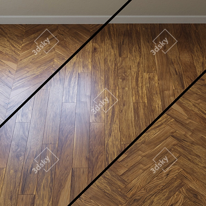 Appalachian Pecan Vintage Parquet 3D model image 1