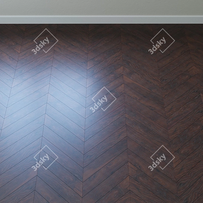 Pecan Smoky Mountains: Exquisite Parquet 3D model image 3