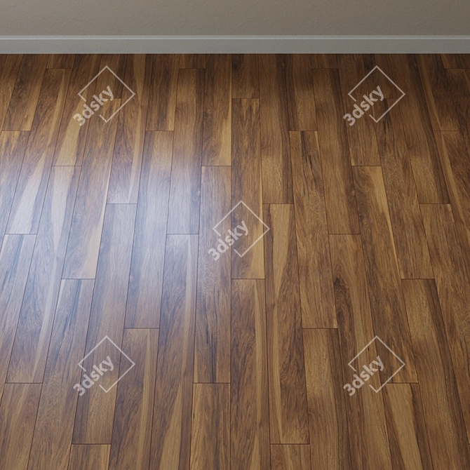 Vintage Appalachian Pecan Parquet 3D model image 2