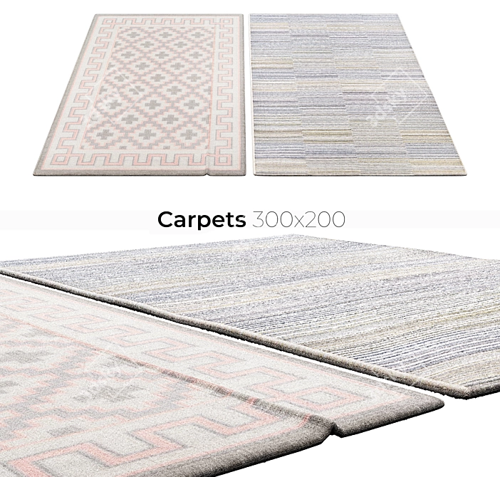 Stylish Interior Carpets 3D model image 1