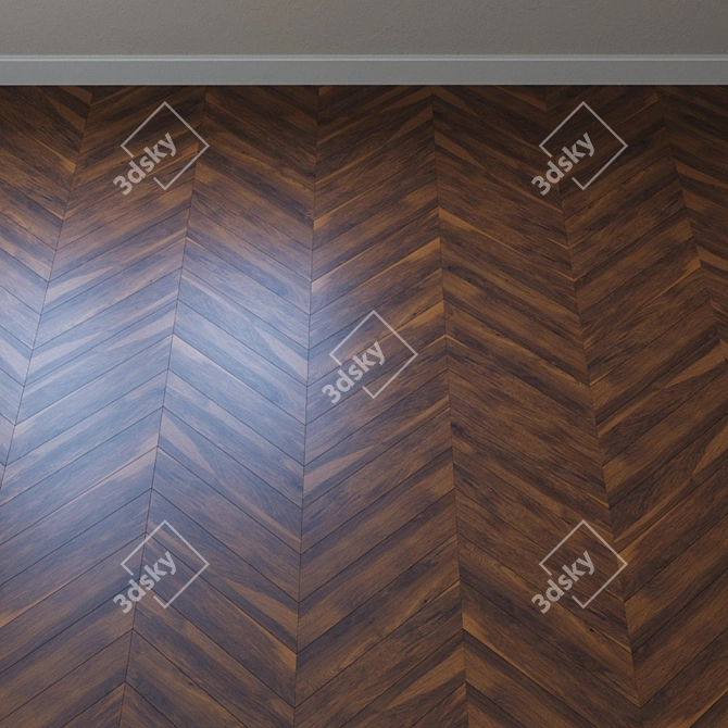 Vintage Classic Pecan Red River Parquet 3D model image 3