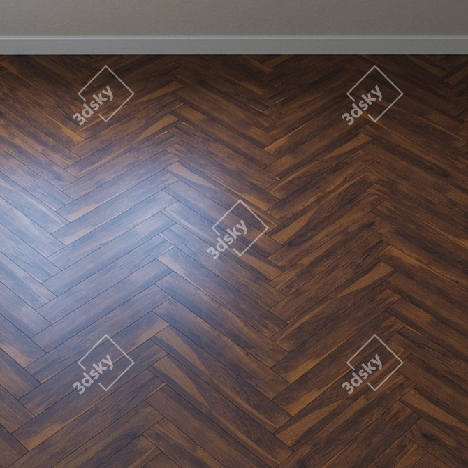 Vintage Classic Pecan Red River Parquet 3D model image 4