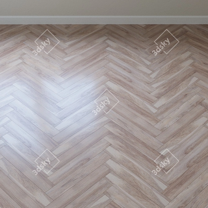 Vintage Pecan Oak Parquet 3D model image 4