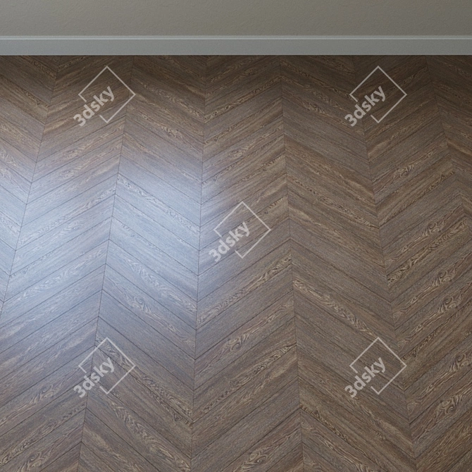 Vintage Classic Bourbon Oak Parquet 3D model image 4