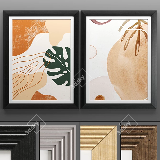 Elegant Art Frame Set 3D model image 1