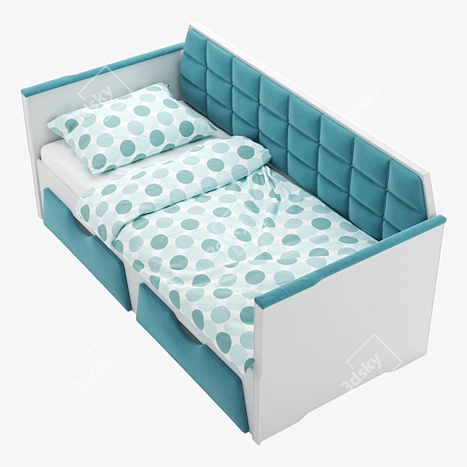 Champion Bed: Sleek, Stylish, and Comfortable 3D model image 3