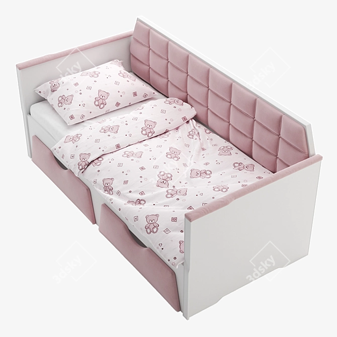 Champion Bed: Sleek, Stylish, and Comfortable 3D model image 4