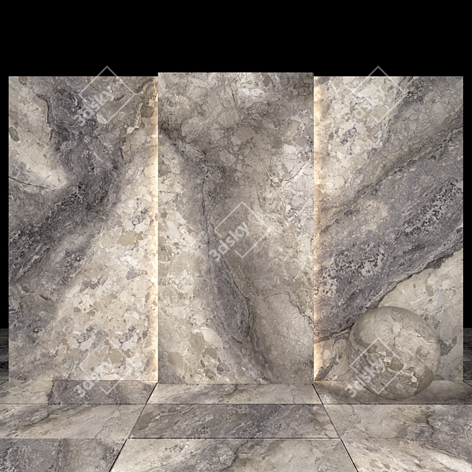 Mocha Marble Texture Slabs & Tiles 3D model image 2