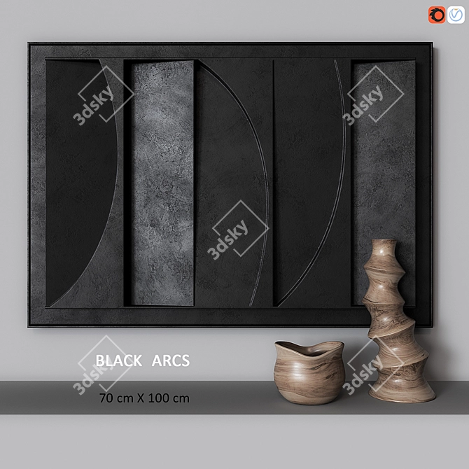 Shadow Play Relief Wall Art 3D model image 1