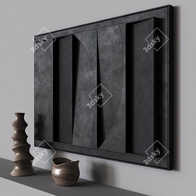 Shadow Play Relief Wall Art 3D model image 2