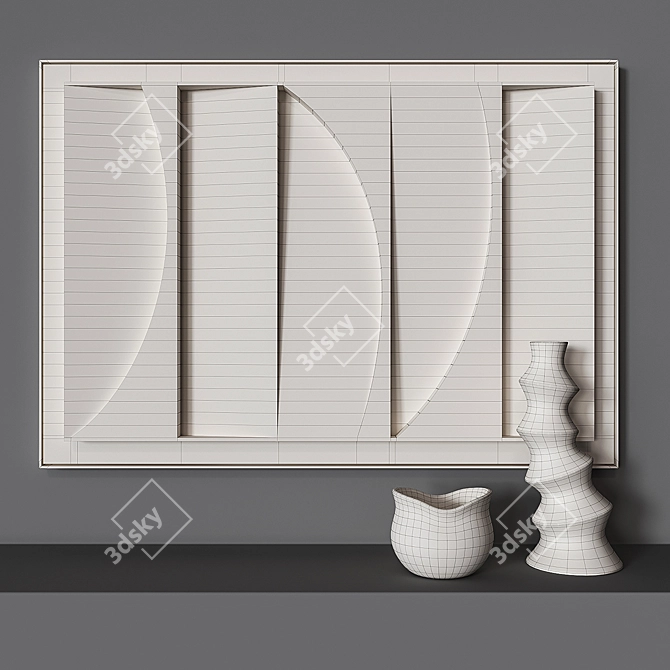 Shadow Play Relief Wall Art 3D model image 4