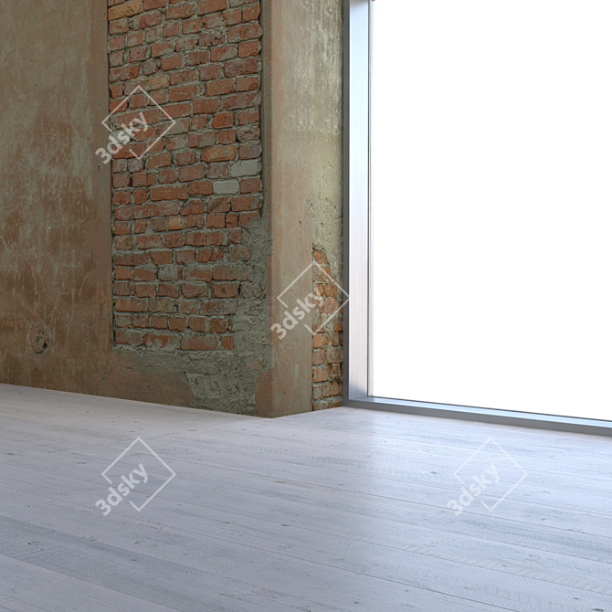 Seamless Old Wall Texture 3D model image 3