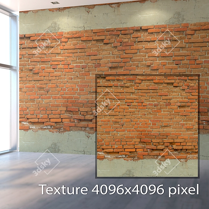 Seamless Brick Wall Texture Kit 3D model image 2