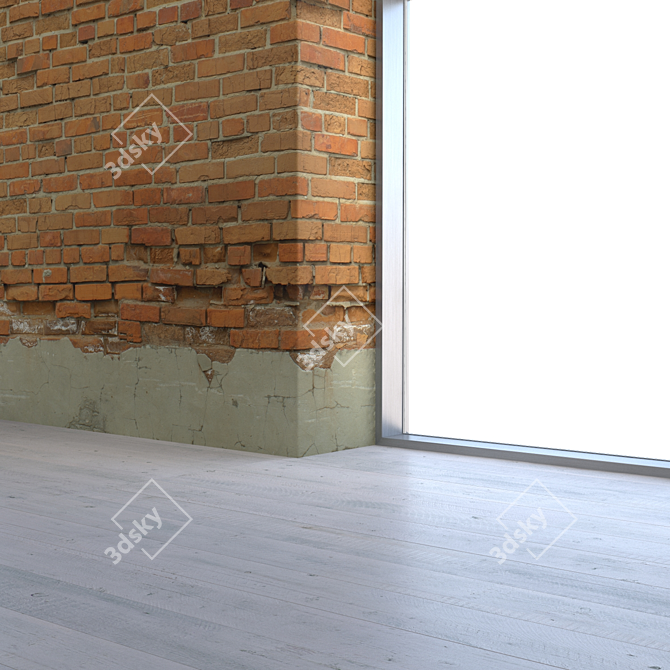 Seamless Brick Wall Texture Kit 3D model image 3