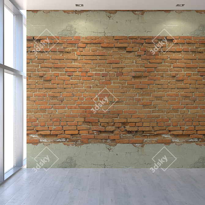 Seamless Brick Wall Texture Kit 3D model image 5