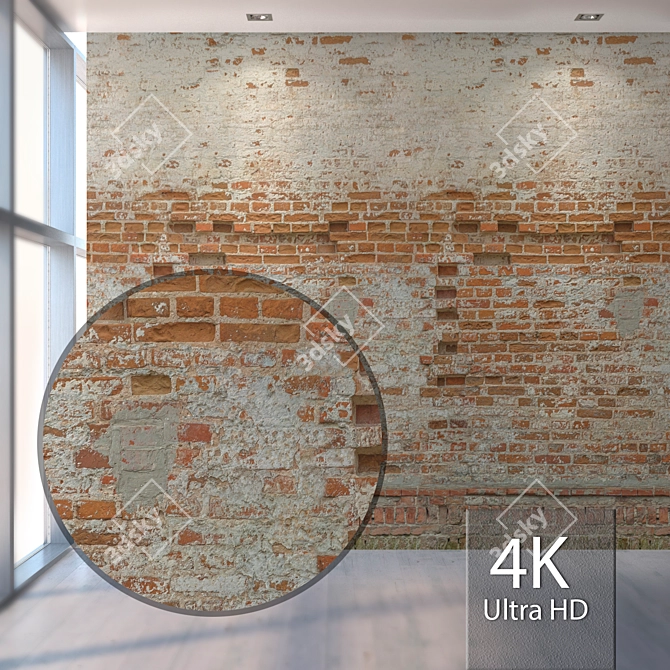 Authentic Old Brick Texture 3D model image 1