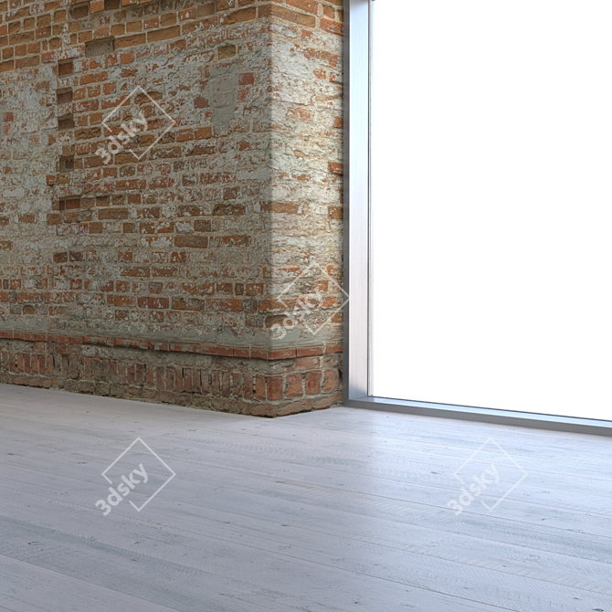 Authentic Old Brick Texture 3D model image 3