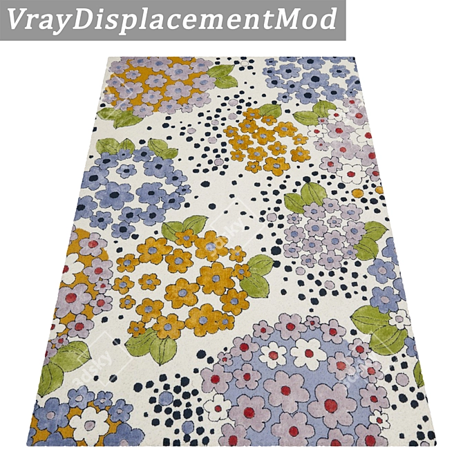 Luxury Carpet Set - High-Quality Textures for Close and Distant Angles 3D model image 3