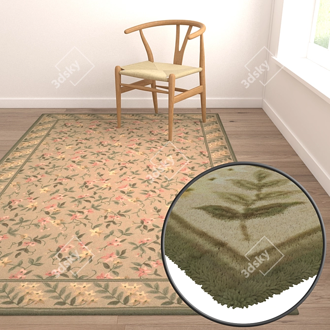 Luxury Carpet Set: High-Quality Textures 3D model image 5